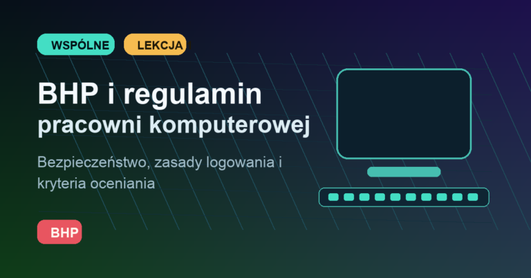 BHP i regulamin pracowni komputerowej